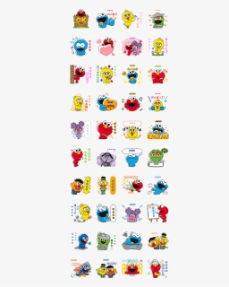 Sesame Street Custom Stickers Line Sticker Gif & Png - クッキー モンスター エルモ イラスト, Transparent Png, Free Download