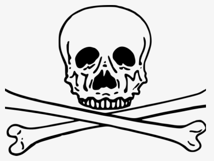 Skeleton Head Clipart Small Skull - Transparent Cross And Bones Free, HD Png Download, Free Download
