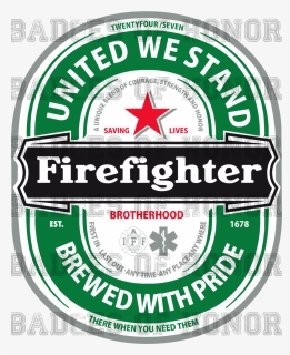 Customizable Firefighter Shirts - Heineken Personalised Label, HD Png Download, Free Download