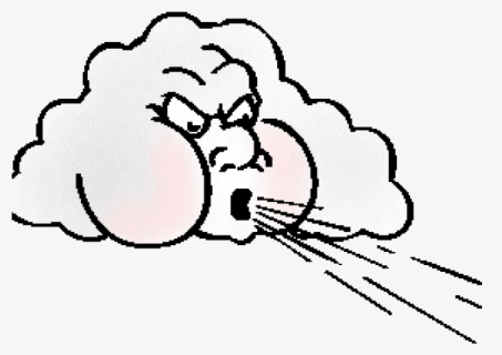 Cloud Blowing Wind Cartoon - Animated Picture Of Air, HD Png Download, Free Download