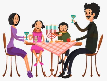 Hanukkah Dinner Clipart, HD Png Download, Free Download