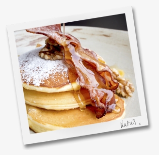 When It Comes To Scrambled Eggs Bacon In Soller,katie"s - Pancakes With Bacon And Powdered Sugar, HD Png Download, Free Download