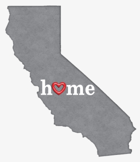 State Map Outline California - State Map Outline California With Heart In Home, HD Png Download, Free Download
