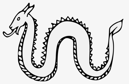 Transparent Sea Monster Png - Heraldry Serpent Transparent Png, Png Download, Free Download