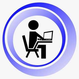 Person Sitting At A Computer Clipart , Png Download - Transparent Person Computer Png, Png Download, Free Download