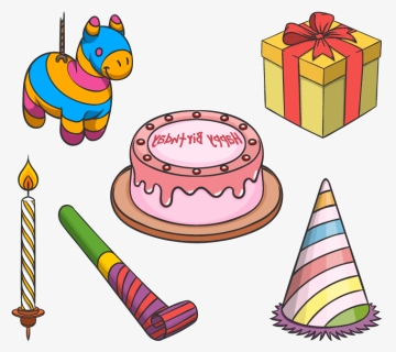 Gift Items For Birthday Bqdd Birthday T Clip Art Vector - Birthday Items Cartoon, HD Png Download, Free Download