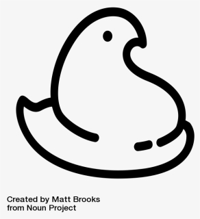 Peeps Clipart Simple, Peeps Simple Transparent Free - Peeps Clipart Black And White, HD Png Download, Free Download