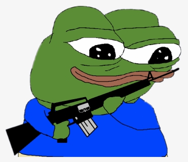 #pepe #meme #rarepepe #gun - Twitch Emotes Pepe, HD Png Download - kindpng