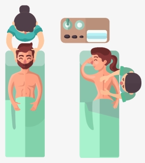 Couple Massage Illustration, HD Png Download, Free Download