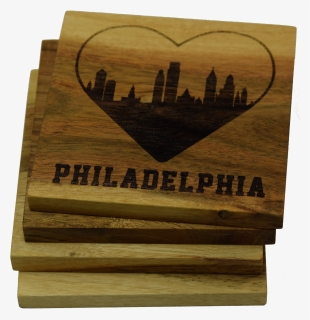 I Love Philadelphia Pennsylvania Skyline Coasters - Plywood, HD Png Download, Free Download