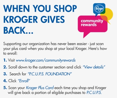 P - C - U - P - S Foundation - Kroger , Png Download - Kroger, Transparent Png, Free Download