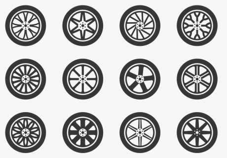 Alloy Wheels Icons Vector - Roda De Carro Vetor, HD Png Download, Free Download