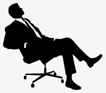 Man Sitting In Chair Silhouette Clipart , Png Download - Ceo Clipart, Transparent Png, Free Download