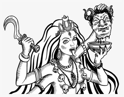 Kali Hindu Goddess Drawing, HD Png Download, Free Download