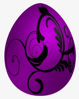 Easter Purple Deco Egg Png Clip Art - Red Eggs Easter, Transparent Png, Free Download