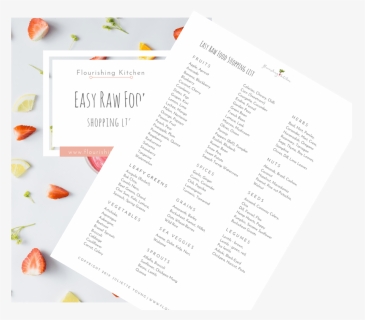 Easyrawfood-shoppinglist - Calligraphy, HD Png Download, Free Download