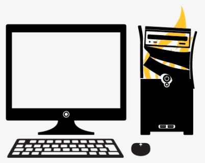 Computer On Fire Png, Transparent Png, Free Download