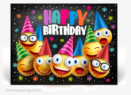 Emoji Happy Birthday Client Postcards - Emoji Happy Birthday, HD Png Download, Free Download