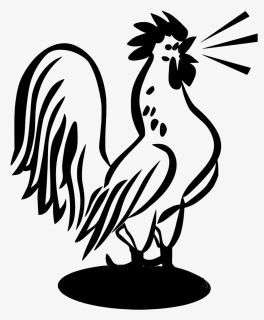 Rooster Crowing Clipart Transparent Background, HD Png Download, Free Download