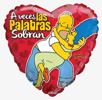 Globo A Veces Las Palabras Sobran - Marge Y Homero Beso, HD Png Download, Free Download