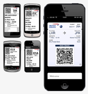 Mobile Boarding Pass On Smartphones - British Airways E Boarding Pass, HD Png Download, Free Download