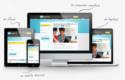 Psd To Responsive Website Template - Psd To Responsive Website, HD Png Download, Free Download