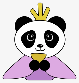 Panda Queen Clipart - Panda Black And White Clipart, HD Png Download, Free Download