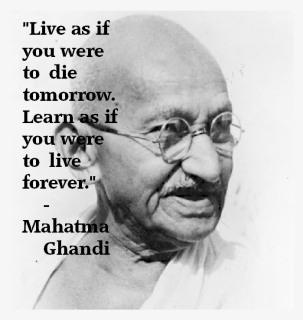 Learning And Loving Life It Is Never A Trend And Always - Gandhi Black And White, HD Png Download, Free Download