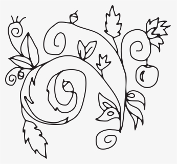 Hand Drawn Floral Brushes - Line Art, HD Png Download, Free Download