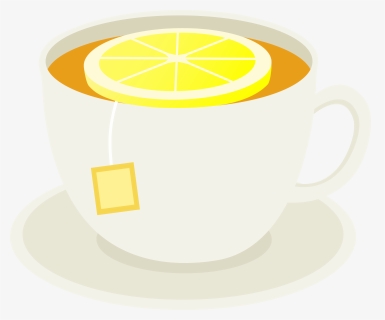 Cup Clipart Yellow Tea - Lemon Tea Cartoon Png, Transparent Png, Free Download