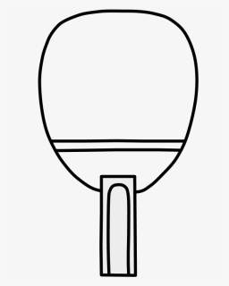 Ping Pong Paddle, Table Tennis, Black And White - Line Art, HD Png Download, Free Download