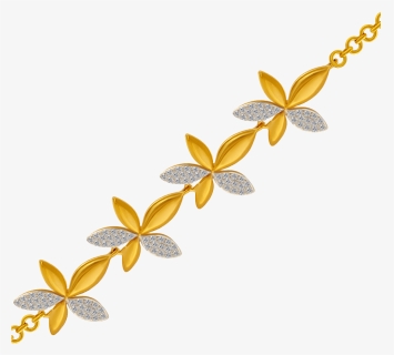 10kt Yellow Gold Bracelet - Floral Design, HD Png Download, Free Download