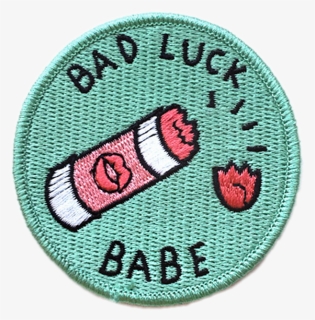 Badluck Babe Patch Lipstick Aesthetic Diva - Embroidered Patch, HD Png Download, Free Download