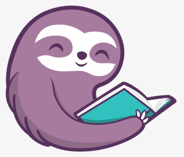 Sloth Reading Clip Art, HD Png Download, Free Download