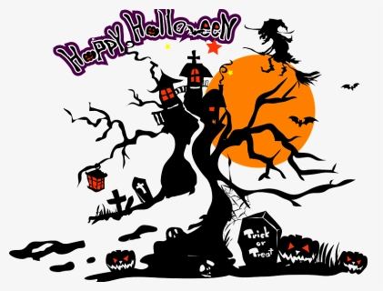Halloween Witch Moon Clipart - ハロウィン 魔女 イラスト 月, HD Png Download, Free Download