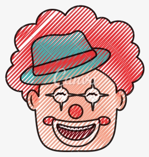 Clowns Drawing Two Face Transparent Png Clipart Free - Drawing A Smiling Clown, Png Download, Free Download