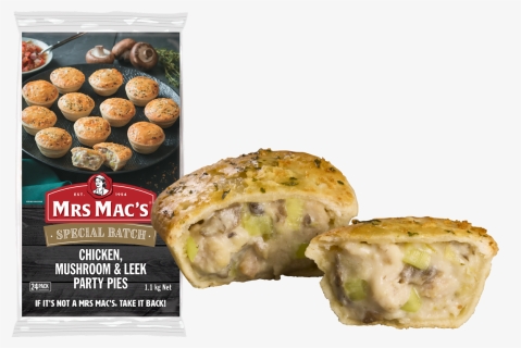 Chicken, Mushroom And Leek Party Pies - Chicken And Veg Pie Mrs Mac, HD Png Download, Free Download