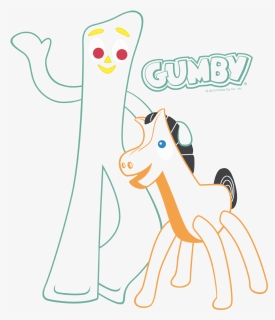 Transparent Tshirt Outline Clipart - Gumby And Pokey Outlines, HD Png Download, Free Download