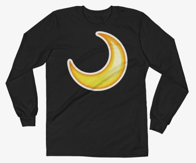 Transparent Crescent Moon Emoji Png - Long-sleeved T-shirt, Png Download, Free Download