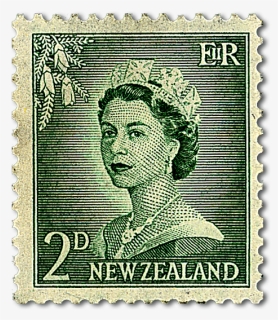 Stamps Queen Elizabeth Green, HD Png Download, Free Download