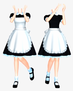 Mmd Maid Set 2 Dl By 2234083174 On Clipart Library - Mmd Maid Outfit, HD Png Download, Free Download