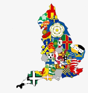 England Flag Map - England And Wales Flag, HD Png Download, Free Download