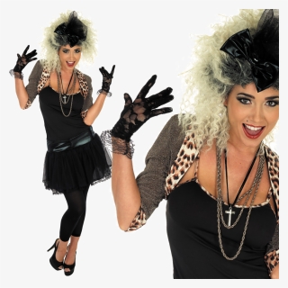 80s Fancy Dress Madonna , Png Download - Womens 80s Pop Star Costume, Transparent Png, Free Download