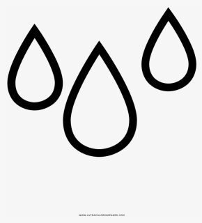 Drops Coloring Page - Line Art, HD Png Download, Free Download