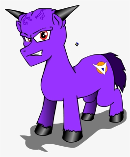 Pony Horse Dog Cat Horse Purple Mammal Fictional Character - Cartoon, HD Png Download, Free Download