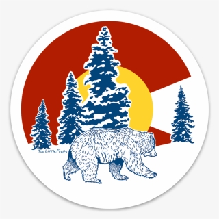 Colorado Flag With Bear, HD Png Download, Free Download