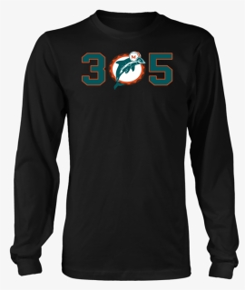305 T-shirt Miami Dolphins - T-shirt, HD Png Download, Free Download