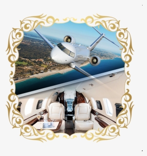 Charter A Private Jet - Frame Border Golden Png, Transparent Png, Free Download