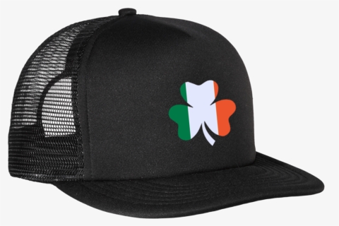 Irish Flag Shamrock Hat - Trucker Cap Mock Up Psd, HD Png Download ...