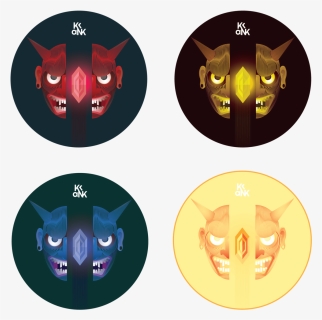 Oni Mask Sticker - Illustration, HD Png Download, Free Download